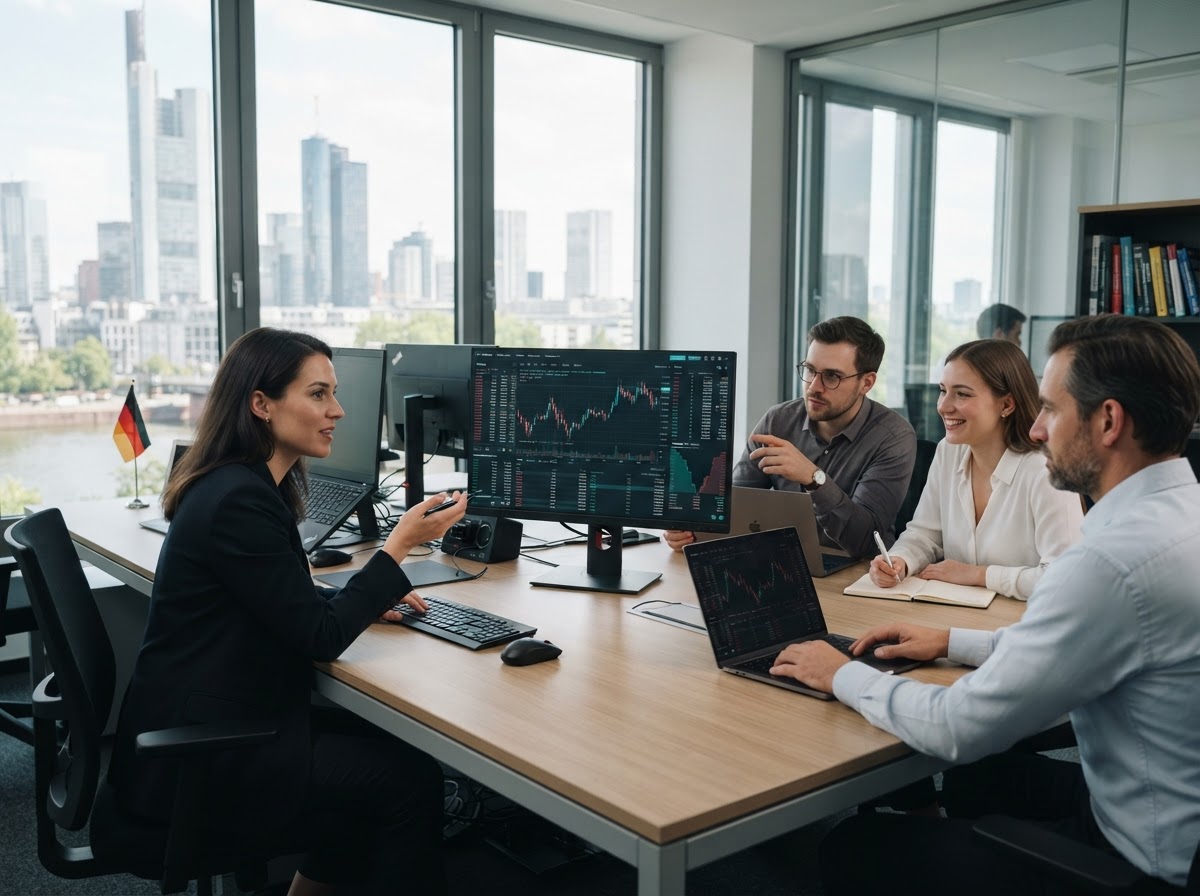 Trade Crypto Futures team reviewing data analysis workflows